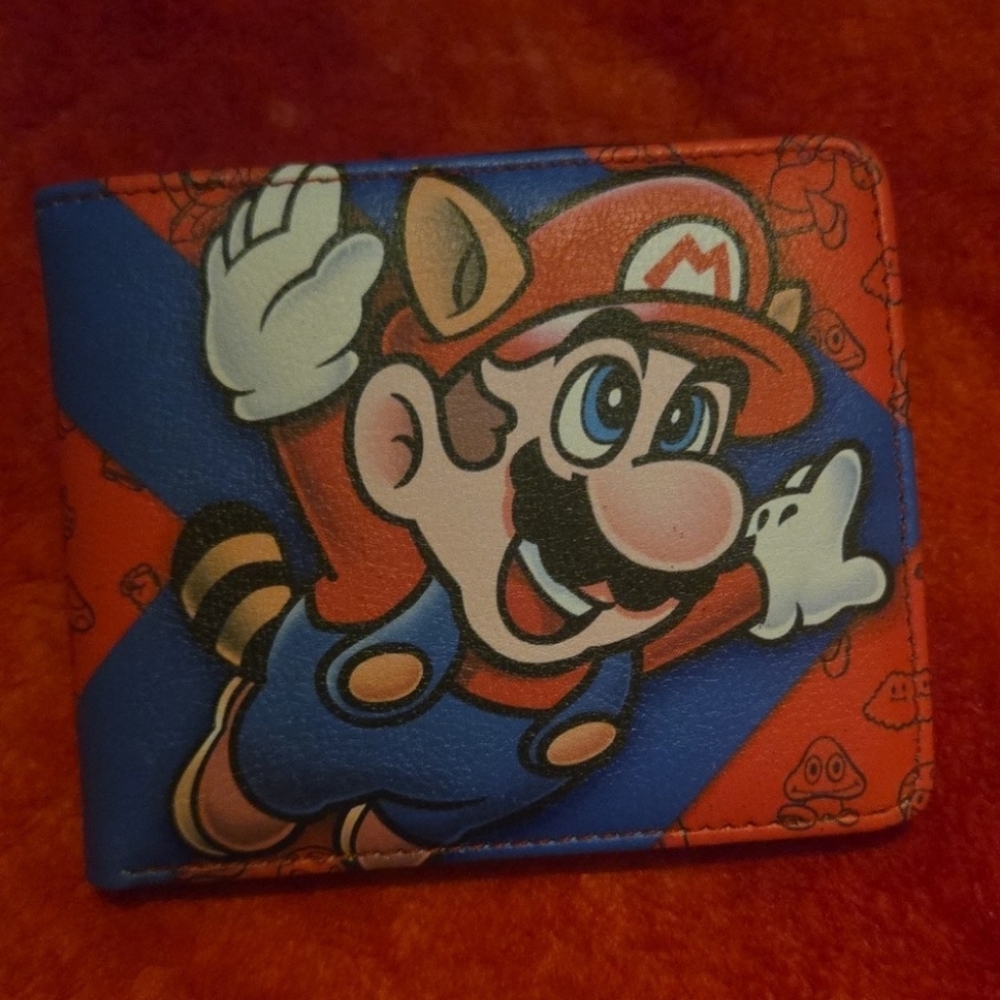 New super mario nintendo anime manga leather wallet